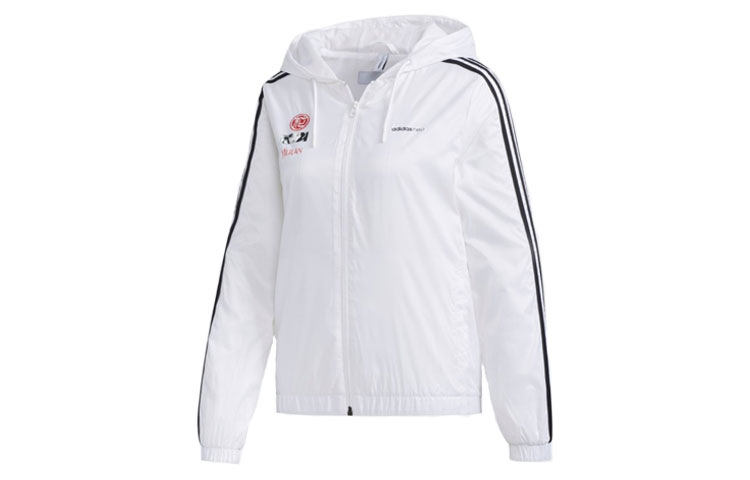 (Women) adidas Mulan Printed Casual Sports Jacket - White GK5896