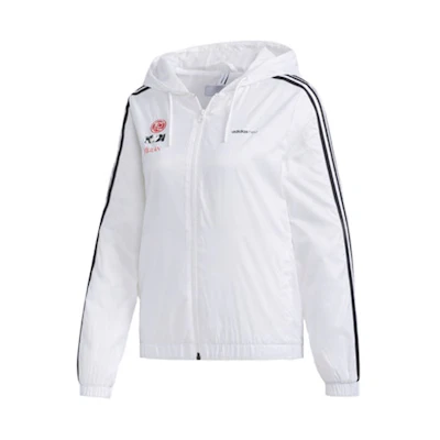 (Women) adidas Mulan Printed Casual Sports Jacket - White GK5896