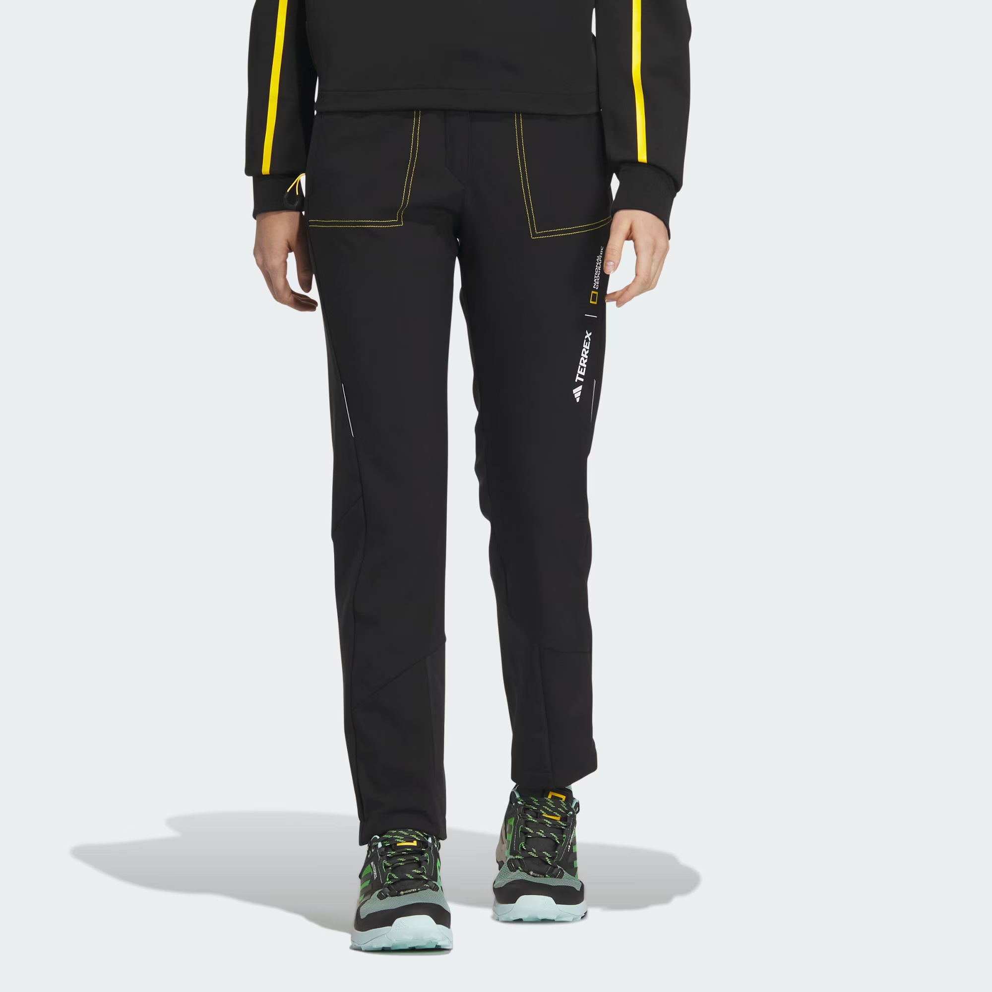 Lookbook (Women) adidas x National Geographic  Black Soft Shell Outdoor Sports Pants. IL8987