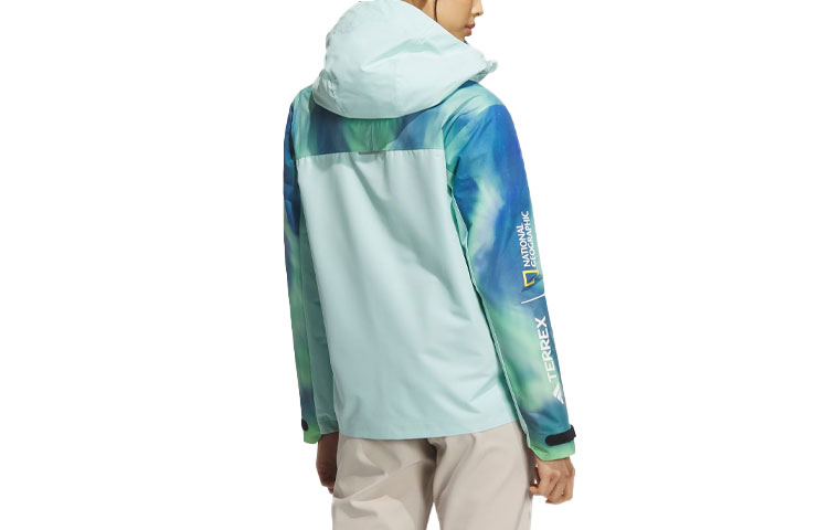 (Women) adidas National Geographic Rain Rdy Outdoor Jacket Waterproof Windproof Teal IL8984 圖 3