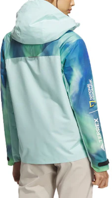 (Women) adidas x National Geographic Rain Rdy Outdoor Jacket Waterproof Windproof Teal IL8984 Lookbook (Women) adidas x National Geographic Rain Rdy Outdoor Jacket Waterproof Windproof Teal IL8984