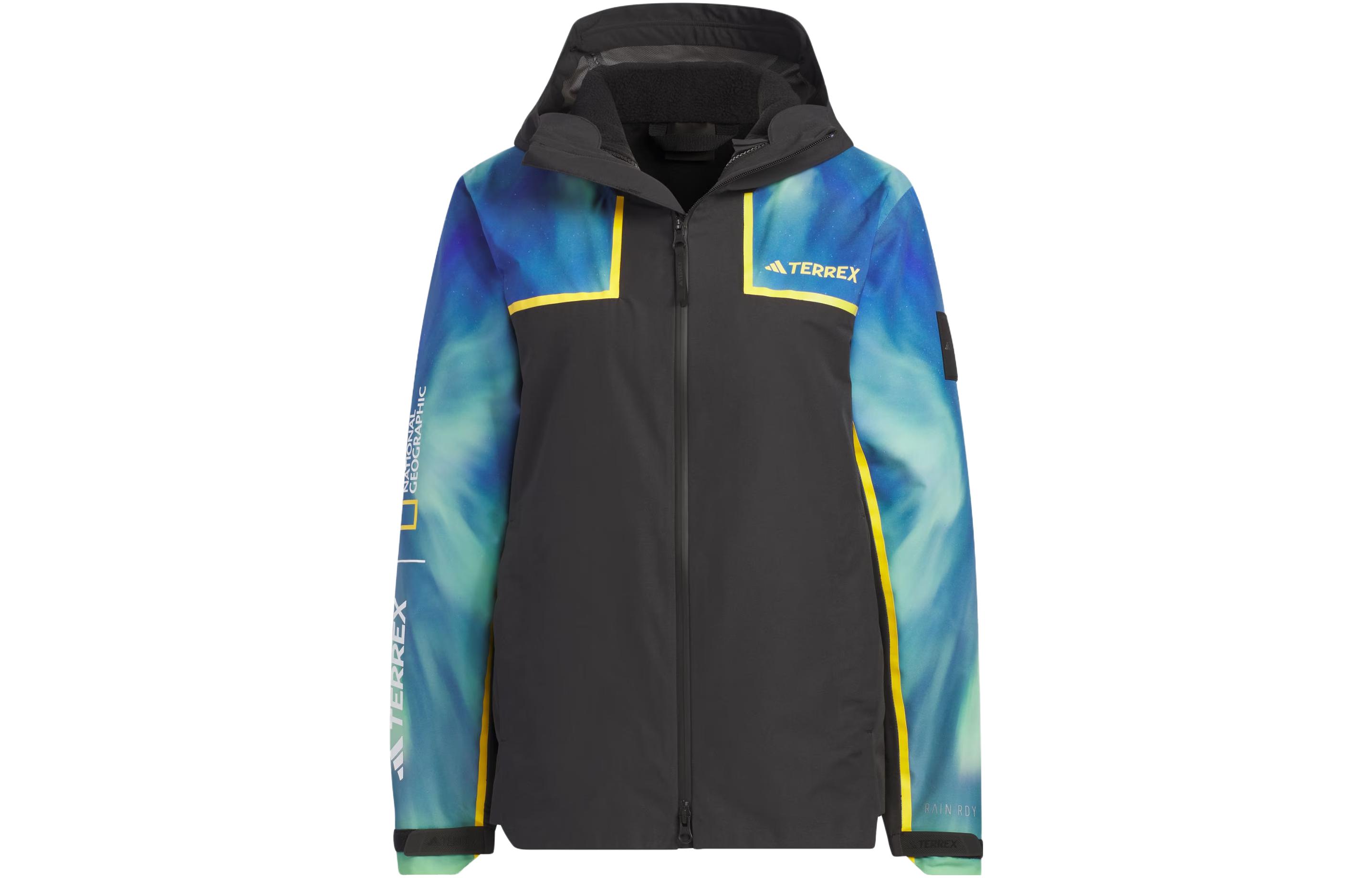 (Women) adidas National Geographic Rain RDY Waterproof Jacket Black IL8983 圖 2