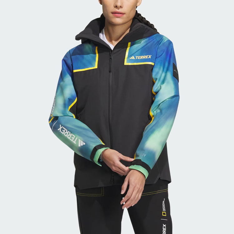 (Women) adidas National Geographic Rain RDY Waterproof Jacket Black IL8983 圖 4