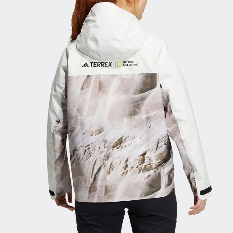 Shop (W) adidas x Scenic 印花防水風衣外套 女款 漢白色 IC1991