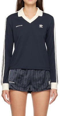 (W) アディダス x Sporty & Rich レトロストライプロゴ長袖Tシャツ ブラック SS23 IN5248 Details for (W) アディダス x Sporty & Rich レトロストライプロゴ長袖Tシャツ ブラック SS23 IN5248