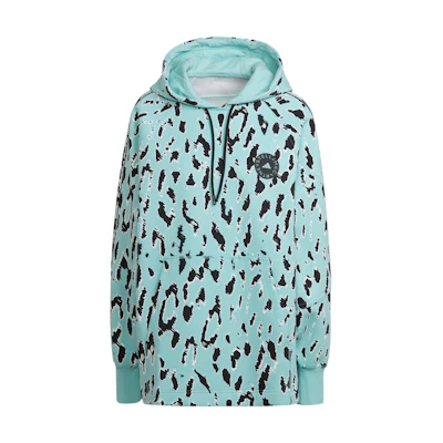 (Women) adidas Stella McCartney All-Over Print Hoodie Mint Green Casualwear HA8909