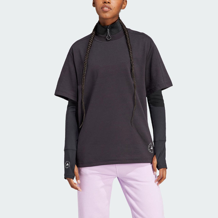 Lookbook (Women) adidas x Stella McCartney  Black Oversized Logo T-Shirt. IB6854