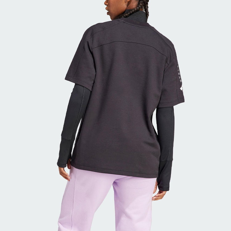 Shop (Women) adidas x Stella McCartney  Black Oversized Logo T-Shirt. IB6854