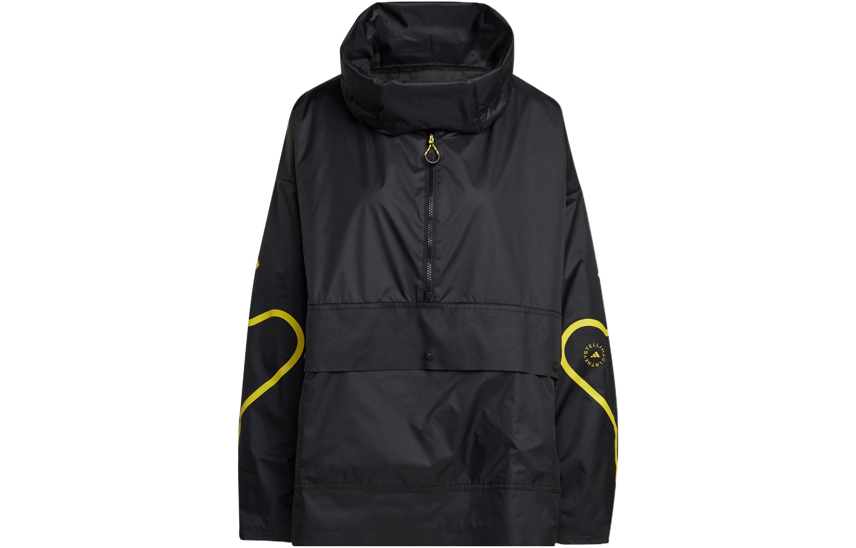 (Women) adidas Stella McCartney  Half-Zip Drawstring Jacket Black. HG6886