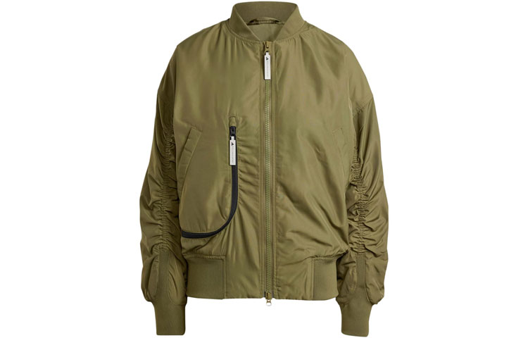(Women) adidas Stella McCartney  Sportswear Woven Bomber Jacket Olive Green. IT5746