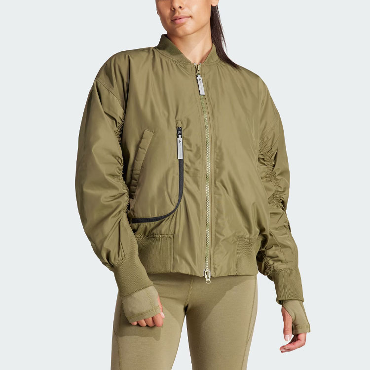 (Women) adidas Stella McCartney  Sportswear Woven Bomber Jacket Olive Green. IT5746 圖 3