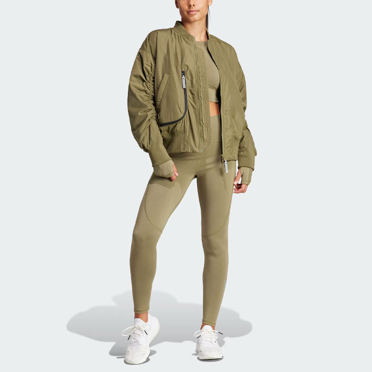 (Women) adidas Stella McCartney  Sportswear Woven Bomber Jacket Olive Green. IT5746 圖 5