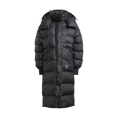 (Women) adidas Stella McCartney Truenature Long Padded Jacket Black Hoodie. HZ9130