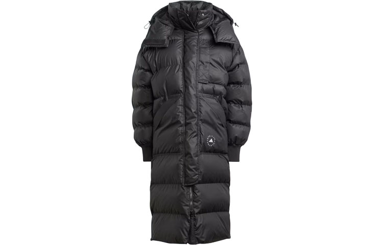 Order (W) 阿迪达斯 x Stella McCartney Truenature长款加厚夹克黑色连帽外套 HZ9130