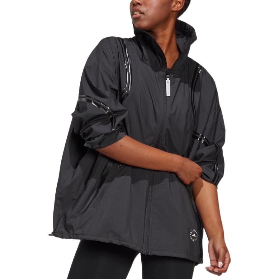 (Women) adidas Stella McCartney Black Colorblock Striped Utility Jacket HR2212 圖 5