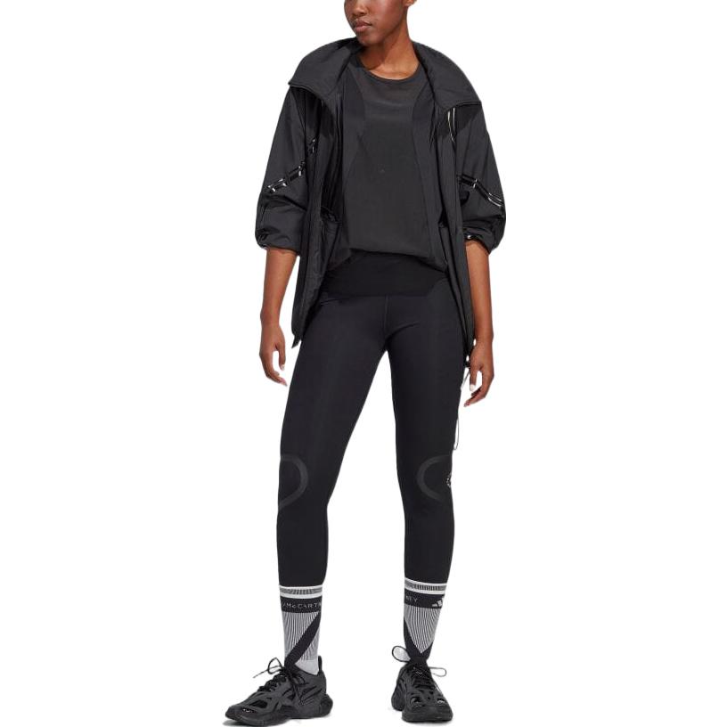 (Women) adidas Stella McCartney Black Colorblock Striped Utility Jacket HR2212 圖 6