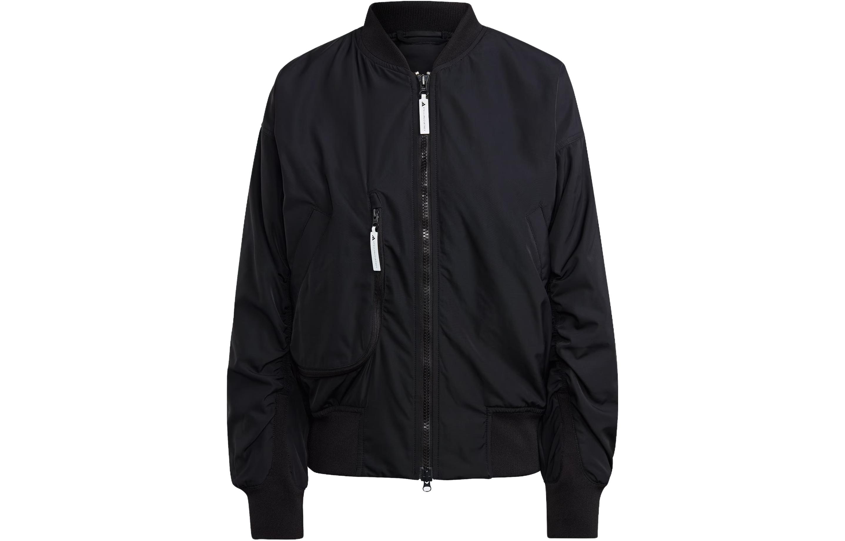 (Women) adidas Stella McCartney Black Logo Patch Bomber Jacket IP1370 圖 2