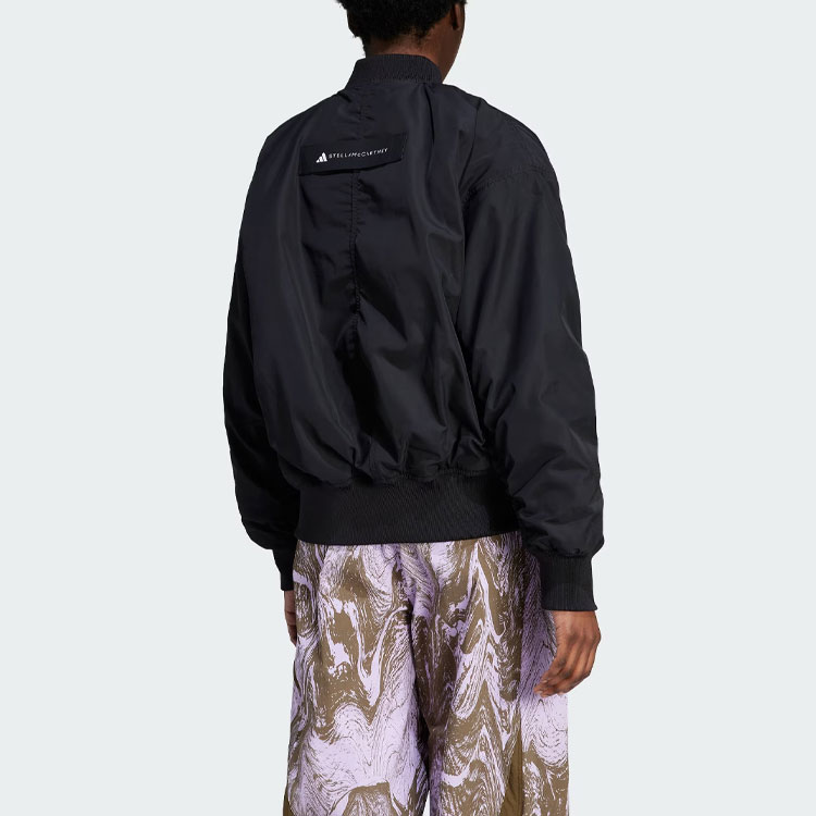 (Women) adidas Stella McCartney Black Logo Patch Bomber Jacket IP1370 圖 4