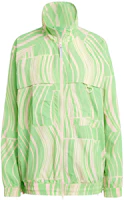 (Women) adidas x Stella McCartney Contour Print Green Full-Zip Jacket HS0988 (Women) adidas x Stella McCartney Contour Print Green Full-Zip Jacket HS0988