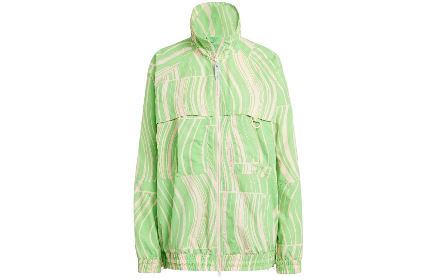 (Women) adidas Stella McCartney Contour Print Green Full-Zip Jacket HS0988 圖 2