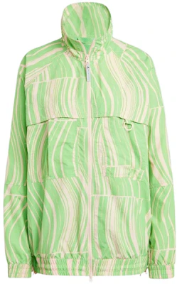 (Women) adidas x Stella McCartney Contour Print Green Full-Zip Jacket HS0988 Order (Women) adidas x Stella McCartney Contour Print Green Full-Zip Jacket HS0988