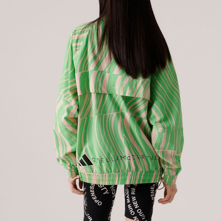 (Women) adidas Stella McCartney Contour Print Green Full-Zip Jacket HS0988 圖 5