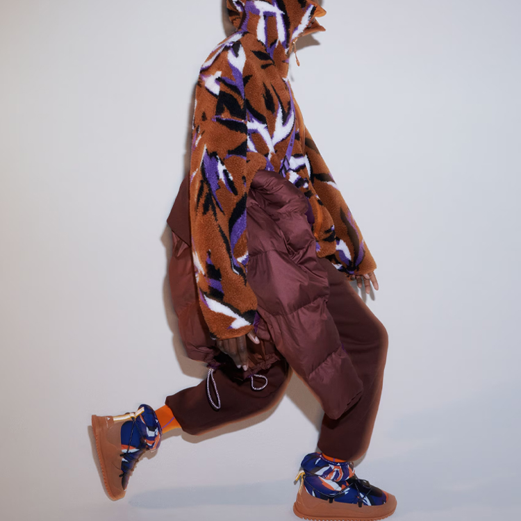 (Women) adidas Stella McCartney Fleece Lined Hoodie Jacket - Dark Brown IK9340 圖 5