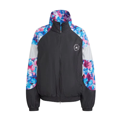 (Women) adidas Stella McCartney FW24 Retro Sports Logo Jacket Blue Black IW9848