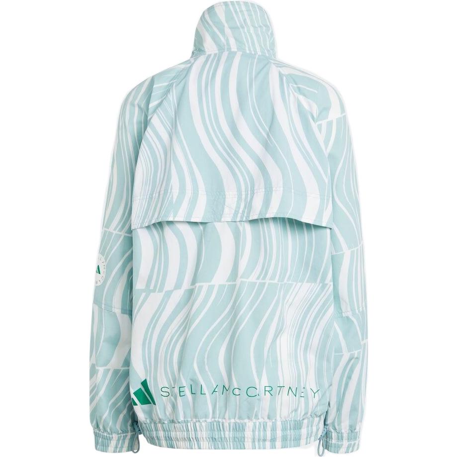 (Women) adidas Stella McCartney Striped Print Full-Zip Jacket White HT1102 圖 3