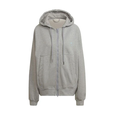 (Women) adidas Stella McCartney Zip-Up Sweatshirt Light Gray Long Sleeve HA8966
