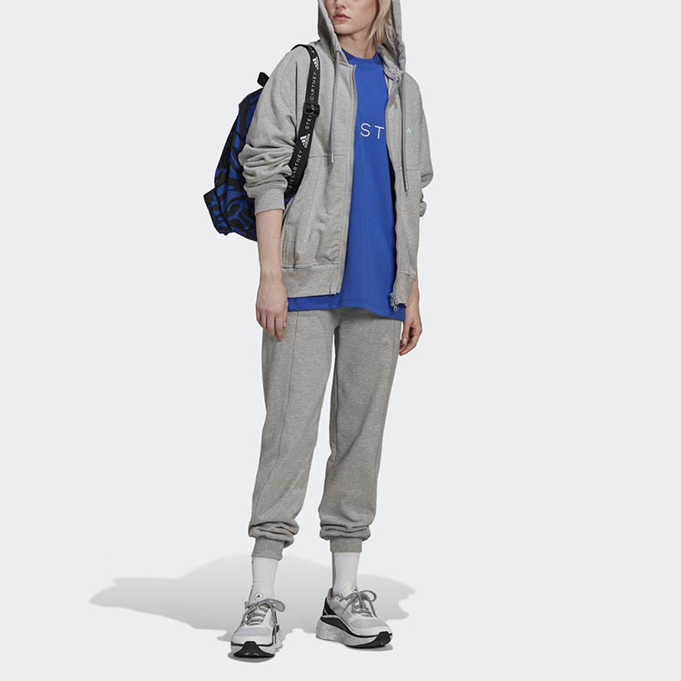 (Women) adidas Stella McCartney Zip-Up Sweatshirt Light Gray Long Sleeve HA8966 圖 3