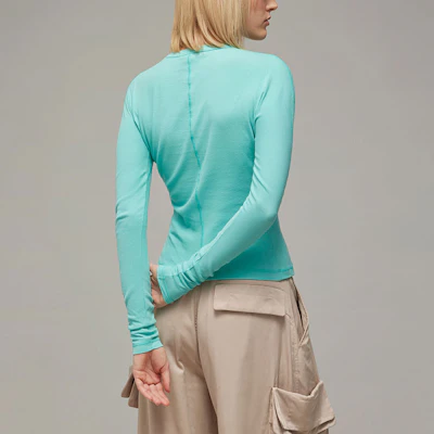 (W) adidas x Y-3 Baju Lengan Panjang Hijau Mint Logo Krew Leher. IV7758 Purchase (W) adidas x Y-3 Baju Lengan Panjang Hijau Mint Logo Krew Leher. IV7758