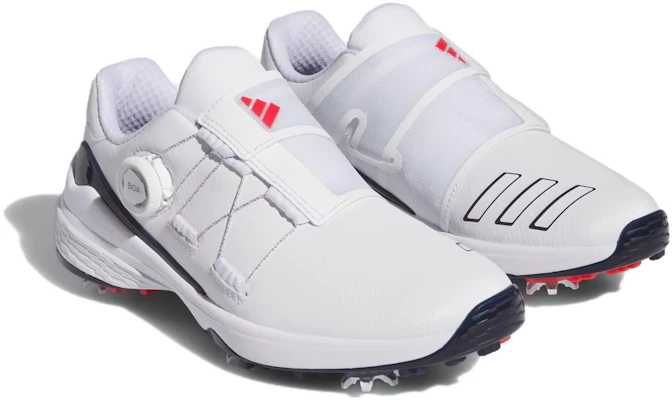 adidas ZG23 減震耐磨 低幫 高爾夫球鞋 女款 白藍紅 Shop adidas ZG23 減震耐磨 低幫 高爾夫球鞋 女款 白藍紅