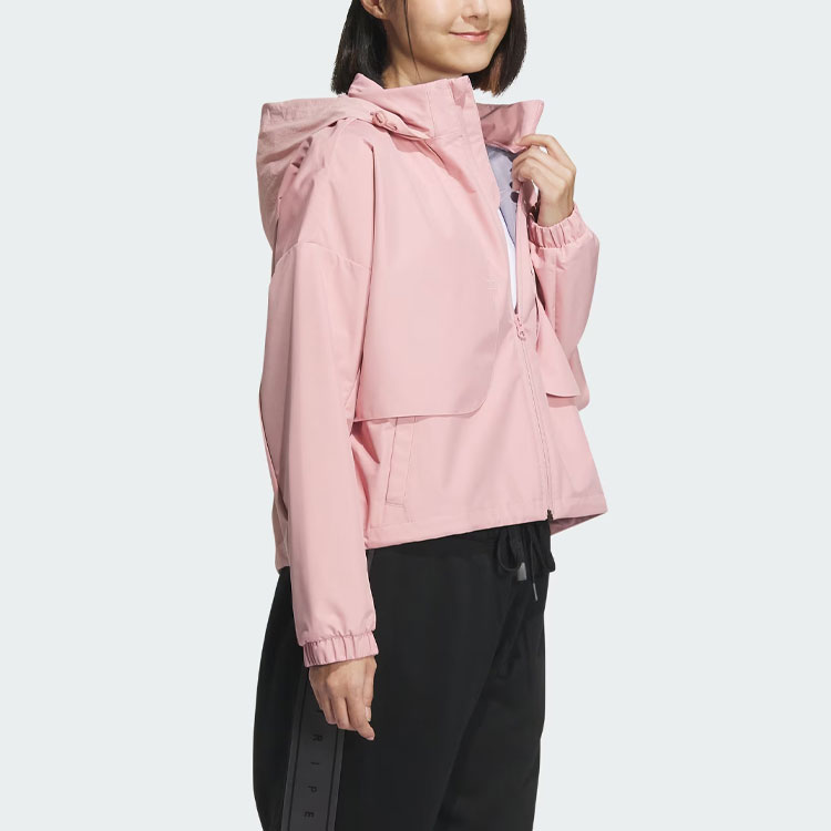 (Women) adidas Zip Hoodie Jacket Miracle Purple Pink Long Sleeve Casual Sportswear IM8990 圖 5