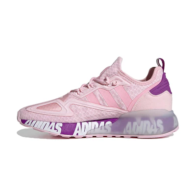 (W) adidas ZX 2K Boost 'Bold Logo Graphic - Pink Ultra Purple'