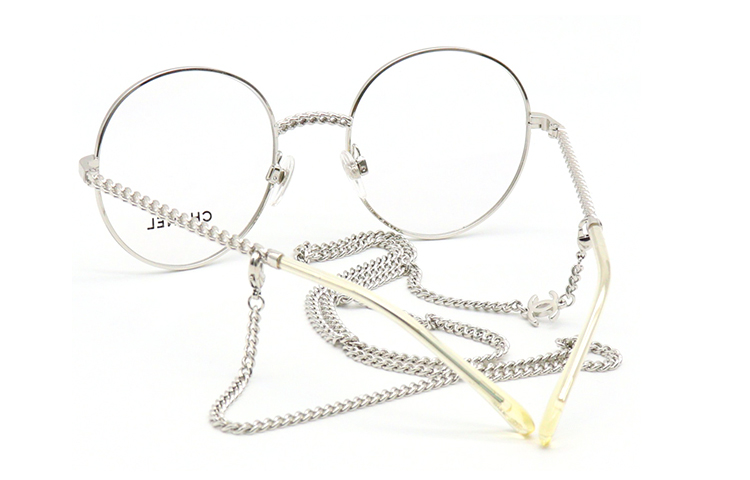 (Women) Adjustable CHANEL Gold Alloy Round Optical Eyeglass Frames CH2186-C395 圖 4