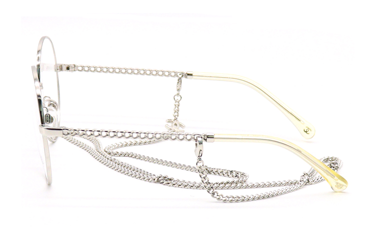 (Women) Adjustable CHANEL Gold Alloy Round Optical Eyeglass Frames CH2186-C395 圖 5