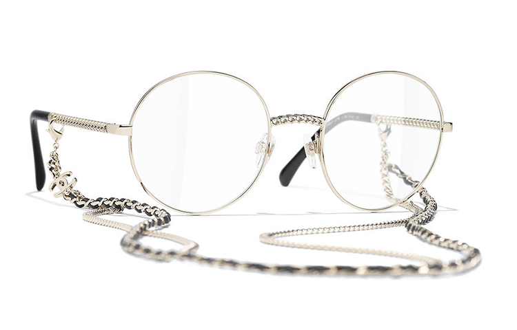 (Women) Adjustable CHANEL Gold Alloy Round Optical Eyeglass Frames CH2186-C395 圖 6