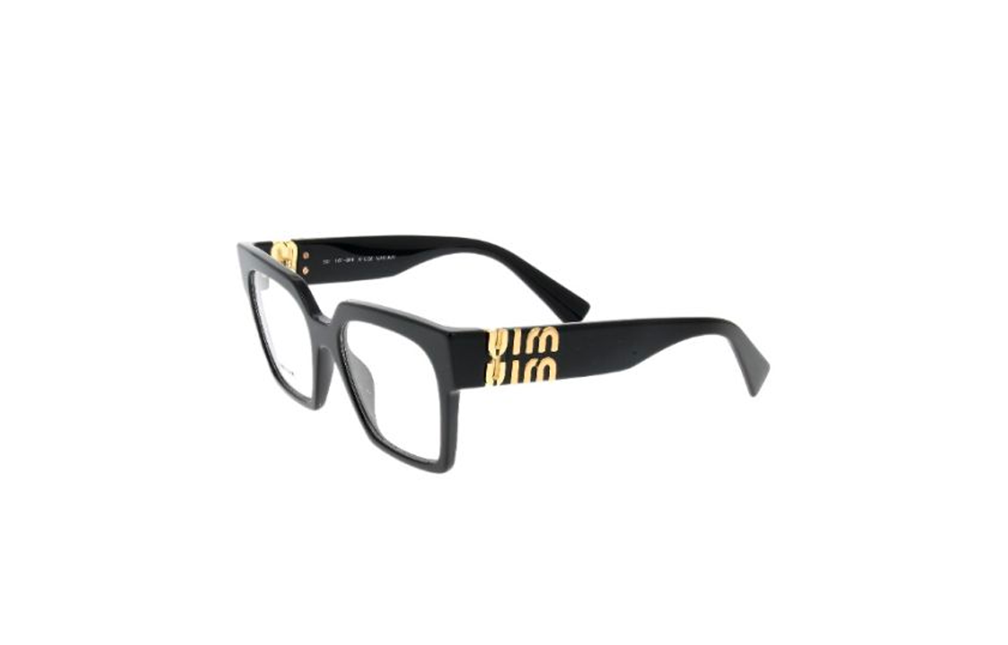 (Women) Adjustable MIU MIU Irregular Optical Glasses Frame Women Black Logo Design. VMU04U1AB101