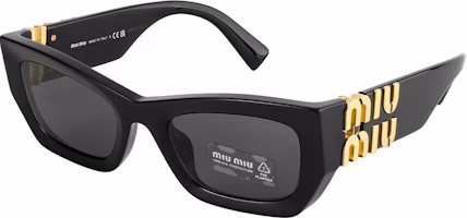 Order (W) 調整可能なMIU MIUバタフライサングラス女性用 - ブラックロゴフレーム SMU09W-E1AB-F05S0-C-053