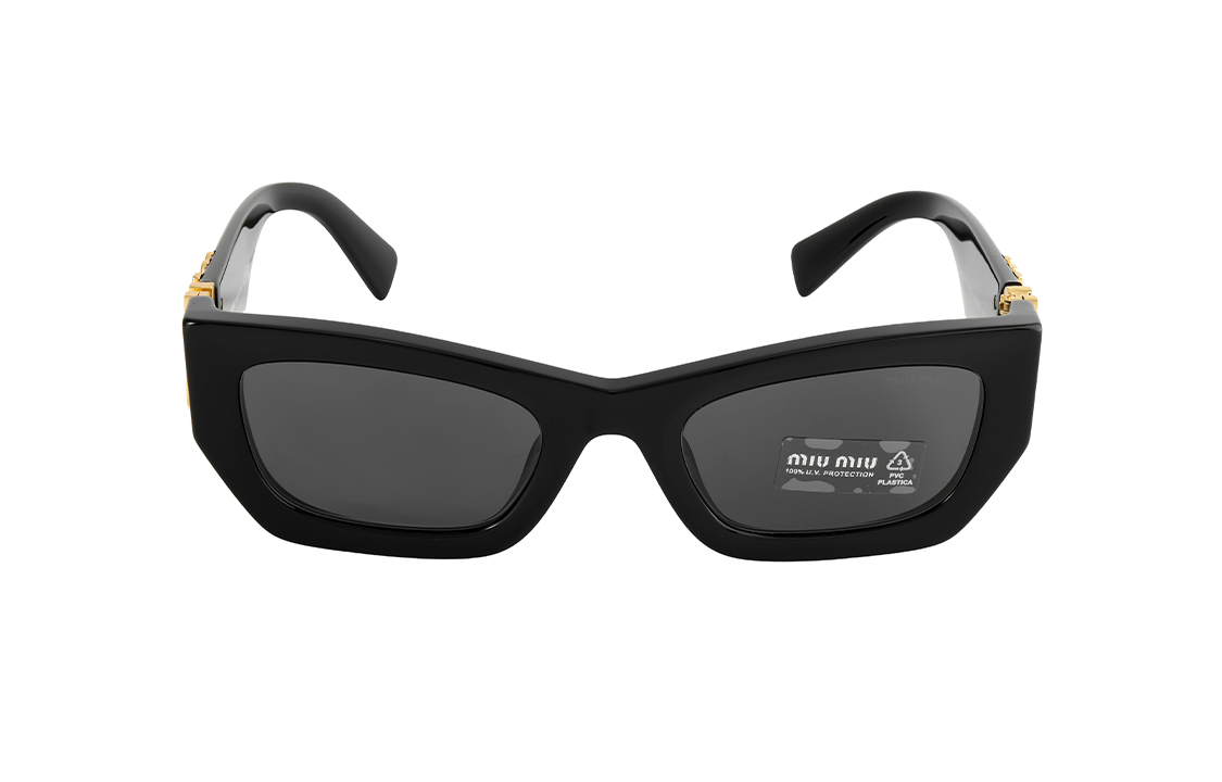 Lookbook (W) Cermin Mata MIU MIU Butterfly Wanita Boleh Laras - Bingkai Logo Hitam. SMU09W-E1AB-F05S0-C-053