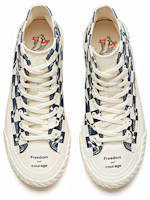 Lookbook (W) Anta x AGU Life Series Sneakers Kanvas Tinggi 'Putih Biru' 12948680-10