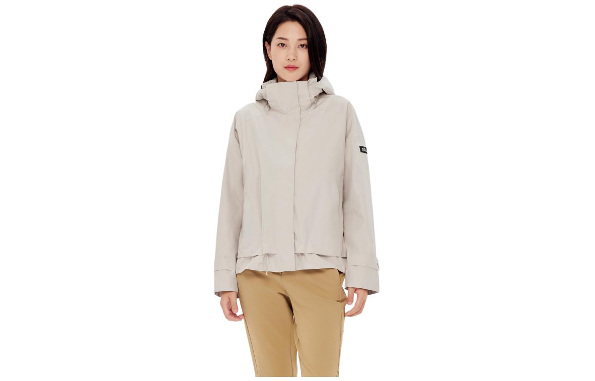 (Women) AIGLE  Beige Waterproof Windbreaker Outdoor Jacket with Side Logo. AQ692 圖 2