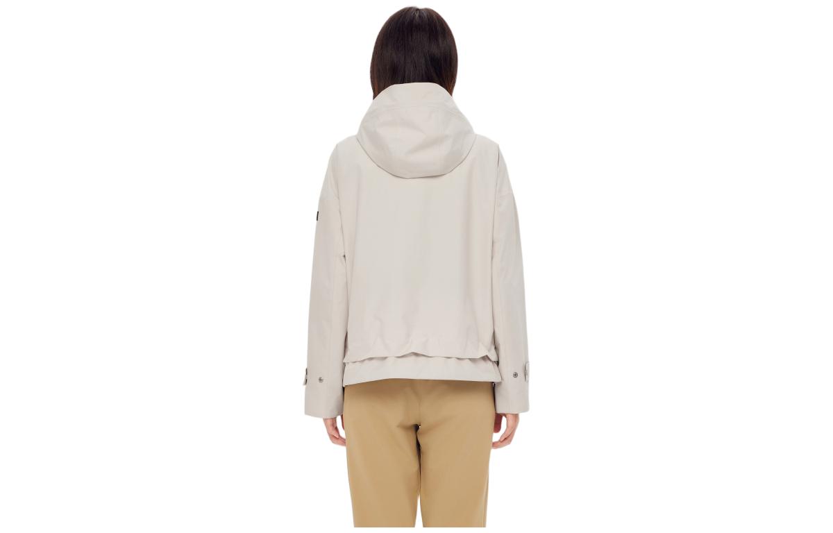 (Women) AIGLE  Beige Waterproof Windbreaker Outdoor Jacket with Side Logo. AQ692 圖 3