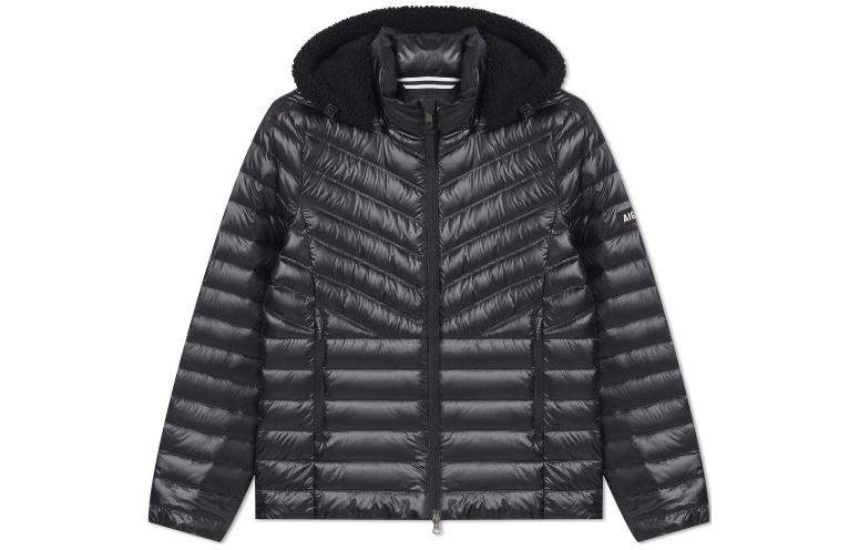 (Women) AIGLE  Black Waterproof Detachable Hood Down Jacket for Outdoor Activities. AQ221 圖 2