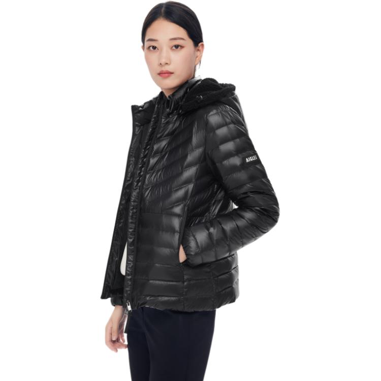 (Women) AIGLE  Black Waterproof Detachable Hood Down Jacket for Outdoor Activities. AQ221 圖 3