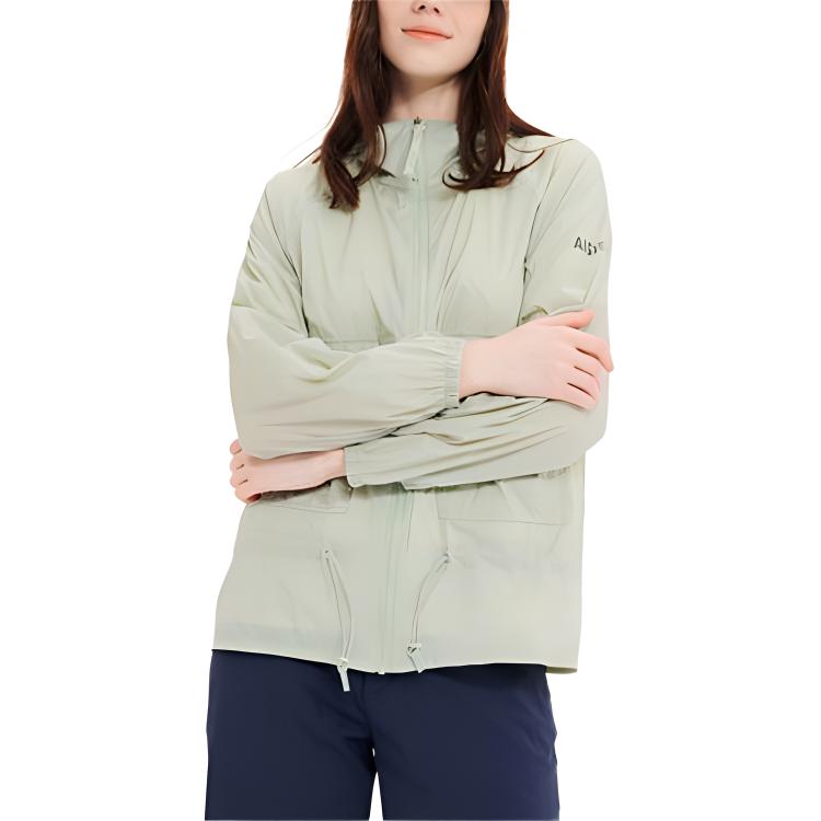 (Women) AIGLE  Lightweight Water-Resistant UV Protection Hoodie - Light Green. AT358
