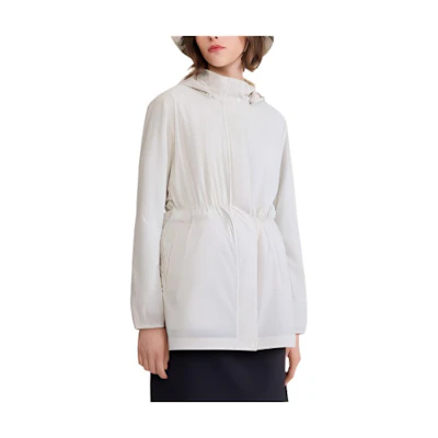 (Women) AIGLE Lightweight Waterproof UV Protection Jacket with Adjustable Hood - Green AW812