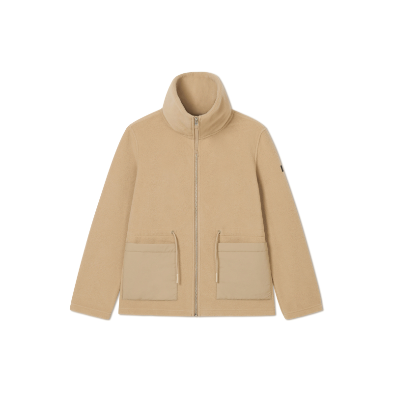 (Women) AIGLE  Outdoor Zip-Up Jacket Beige杏色 Spliced Activewear AO267