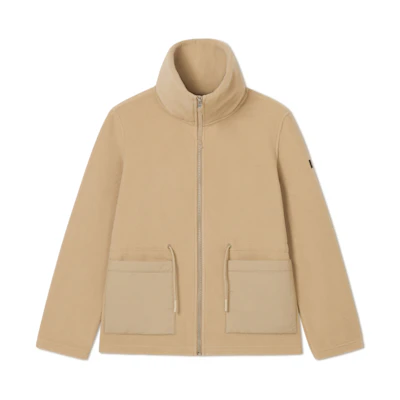 (Women) AIGLE Outdoor Zip-Up Jacket Beige杏色 Spliced Activewear AO267